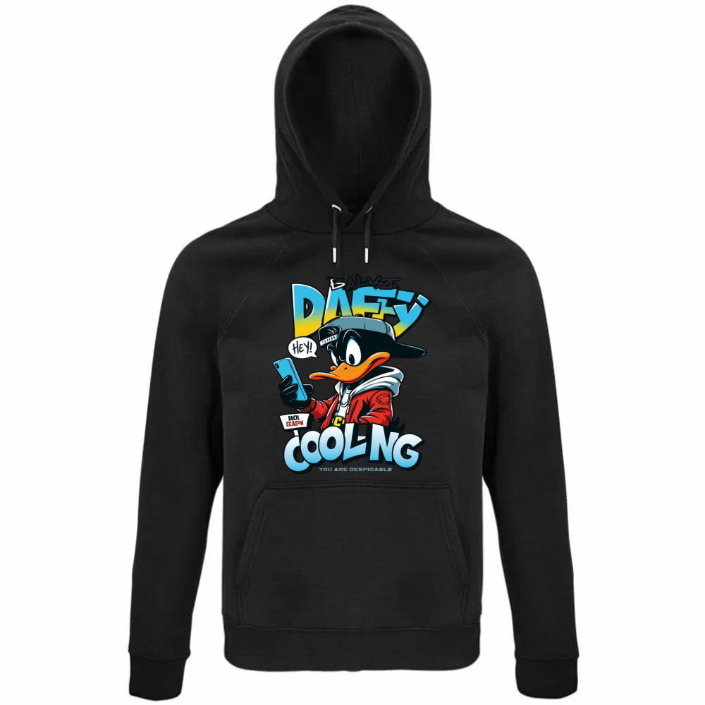 Felpa Organica Unisex Cappuccio Daffy cooling