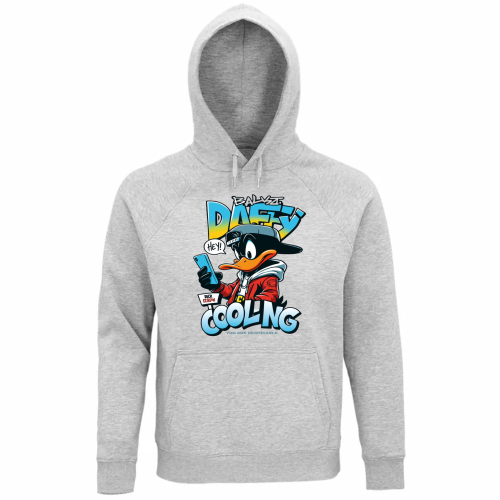 Felpa Organica Unisex Cappuccio Daffy cooling
